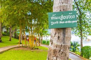 park panorama van het landschap mekong rivier luang prabang laos. foto