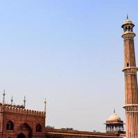 architectonisch detail van jama masjid moskee, oud delhi, india, de spectaculaire architectuur van de grote vrijdag moskee jama masjid in delhi 6 tijdens ramzan seizoen, de belangrijkste moskee in india foto