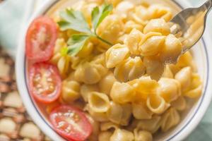 schelp macaroni en kaas