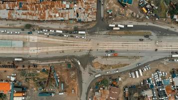 luchtfoto van het industriegebied in dar es salaam foto