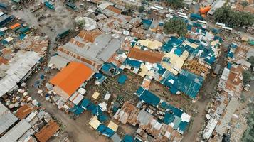 luchtfoto van het industriegebied in dar es salaam foto