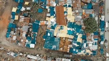 luchtfoto van het industriegebied in dar es salaam foto