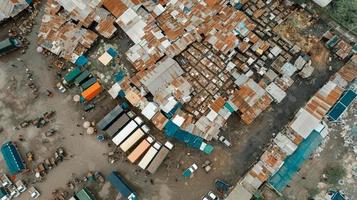 luchtfoto van het industriegebied in dar es salaam foto