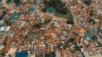 luchtfoto van het industriegebied in dar es salaam foto