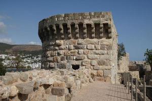 toren in het kasteel van Bodrum, Mugla, Turkije foto