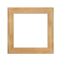 houten frame geïsoleerd op een witte achtergrond met uitknippad foto