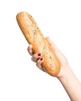 stokbrood brood in de hand foto