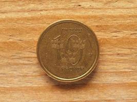 munteenheid van zweden, munt van 10 kronen omgekeerd foto