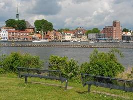 de stad kappeln aan de rivier de schlei foto