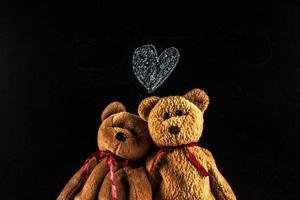 teddybeer met schoolbord, achtergrond foto