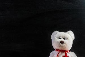 teddybeer met schoolbord, achtergrond foto