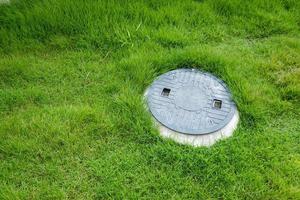 septic tank ondergronds afvalverwerkingssysteem foto