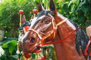 paard standbeeld close-up foto