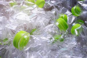 plastic flessen recyclen achtergrond concept foto