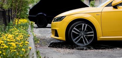 minsk, wit-rusland, juni 2022 - audi tt - 2-deurs sportwagen foto