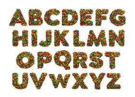 alfabet a tot z kleurrijke jelly beans brief regenboog kleurrijke snoepjes jelly beans abcdefghijklmnopqrstu vwxz 3d illustratie foto