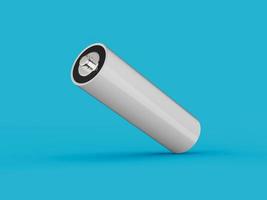 AA-formaat batterij geïsoleerd op een witte achtergrond lege oplaadbare batterij aa of aaa-formaat 3d illustratie foto
