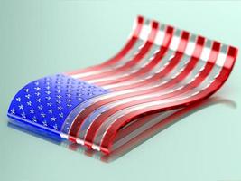 zwaaiende ons Amerika staten vlag 4 juli onafhankelijkheidsdag in 3d render foto