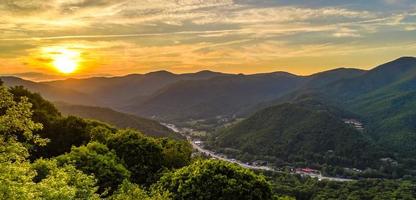 prachtig natuurlandschap in Maggie Valley North Carolina foto