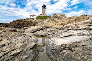 beavertail vuurtoren conacicut eiland jamestown, rhode eiland foto