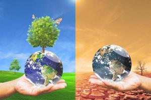 richtlijnen voor milieubehoud. hou van de wereld. Red de wereld. foto