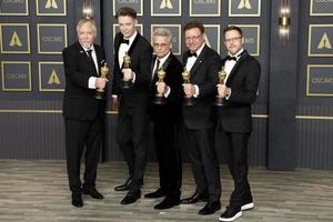 los angeles 27 mrt - mac ruth, mark mangini, theo green, doug hemphil, ron bartlett bij de 94th academy awards in dolby theater op 27 maart 2022 in los angeles, ca foto