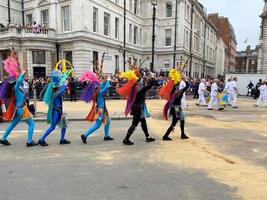 londen in het verenigd koninkrijk in juni 2022. een zicht op de platina jubileumparade in londen foto