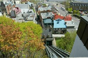 hellingbaan in quebec canada en gebouwen foto