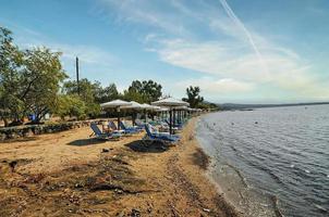 marathonas strand op het eiland aegina foto