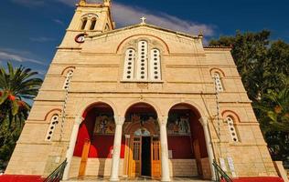 populaire panagitsa-kerk op het eiland aegina, griekenland foto