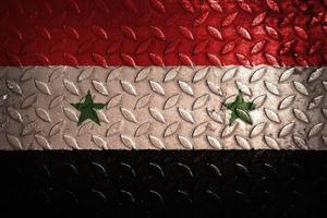 syrië vlag metalen textuur statistiek foto