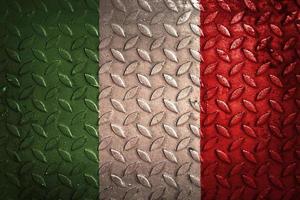 Italiaanse vlag metalen textuur statistiek foto