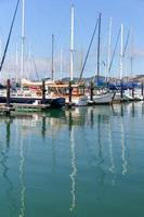 sausalito, californië, vs, 2010. sausalito marina in californië foto