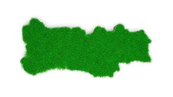 portugal kaart bodem land geologie dwarsdoorsnede met groen gras 3d illustratie foto