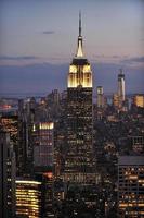 skyline van New York en Empire State Building, Manhattan foto