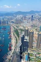 Luchtfoto van hong kong foto