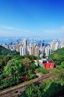 Hong kong berg bovenaanzicht foto