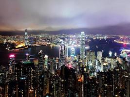 skyline van hong kong's nachts