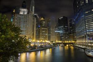 usa - illinois - chicago, chicago rivier skyline