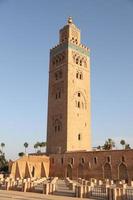 kutubiyya moskee in marrakesh, marokko foto
