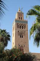 kutubiyya moskee in marrakesh, marokko foto