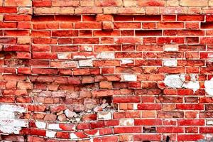 textuur van een bakstenen muur met scheuren en krassen die als achtergrond kunnen worden gebruikt foto