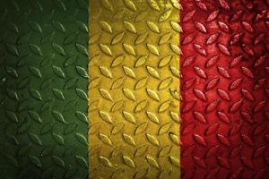 mali vlag metalen textuur statistiek foto