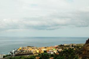 uitzicht op valle gran rey la gomera foto