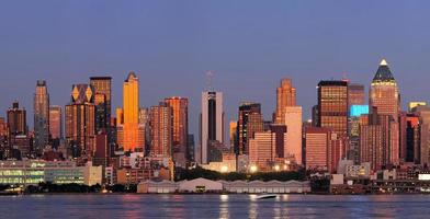 New York City Manhattan zonsondergang panorama foto