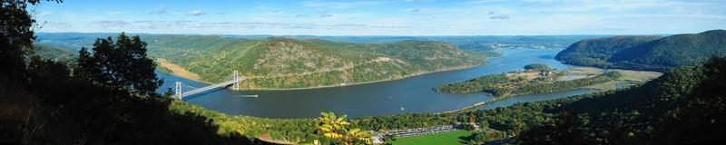 Hudson rivierdal panorama in de herfst foto