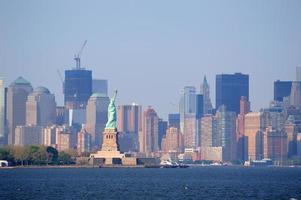 new york city lagere skyline van manhattan foto