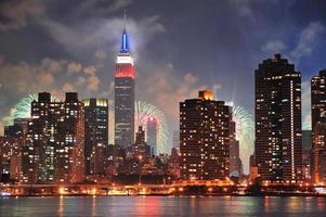 New York City Manhattan Midtown in de schemering foto