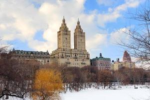 het centrale park van New York City Manhattan in de winter foto