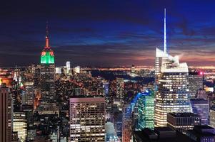 Luchtfoto van de skyline van New York City Manhattan foto